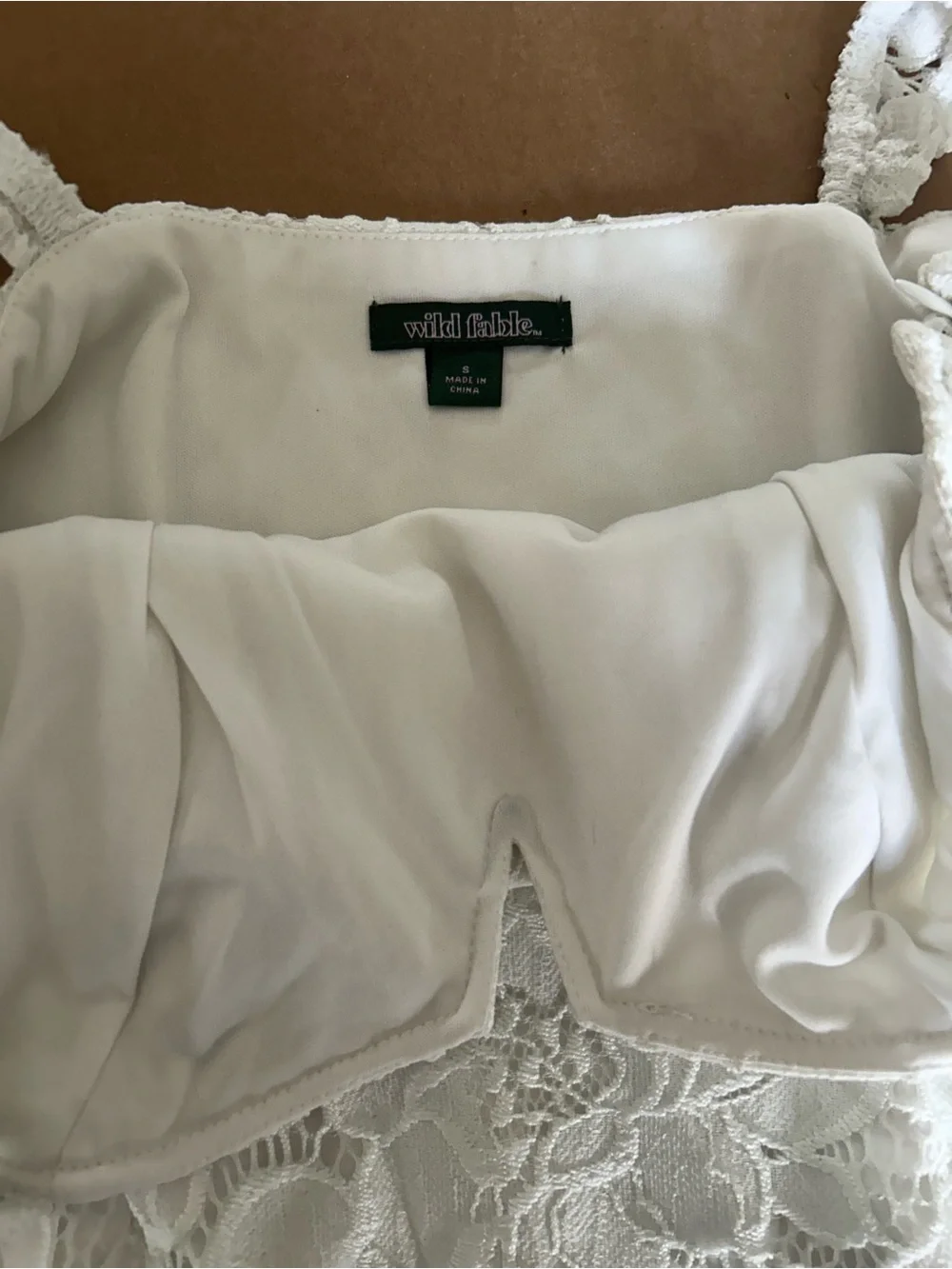 White Lace Sundress with Ruffle Hem